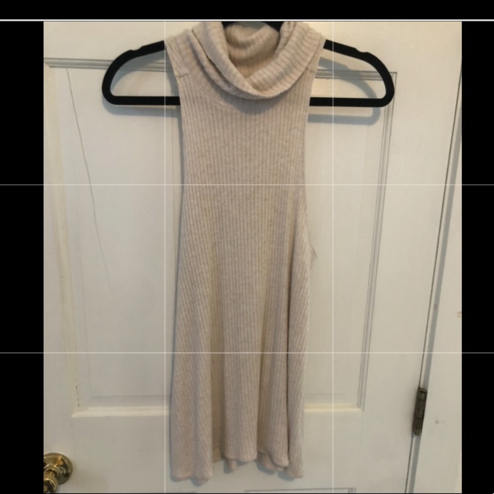 Free people sleeveless sweater with turtleneck